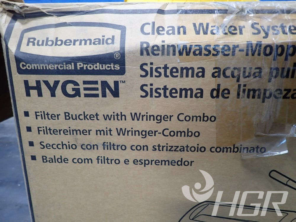 Rubbermaid Hygen Clean Water System Filter Bucket with Wringer Combo