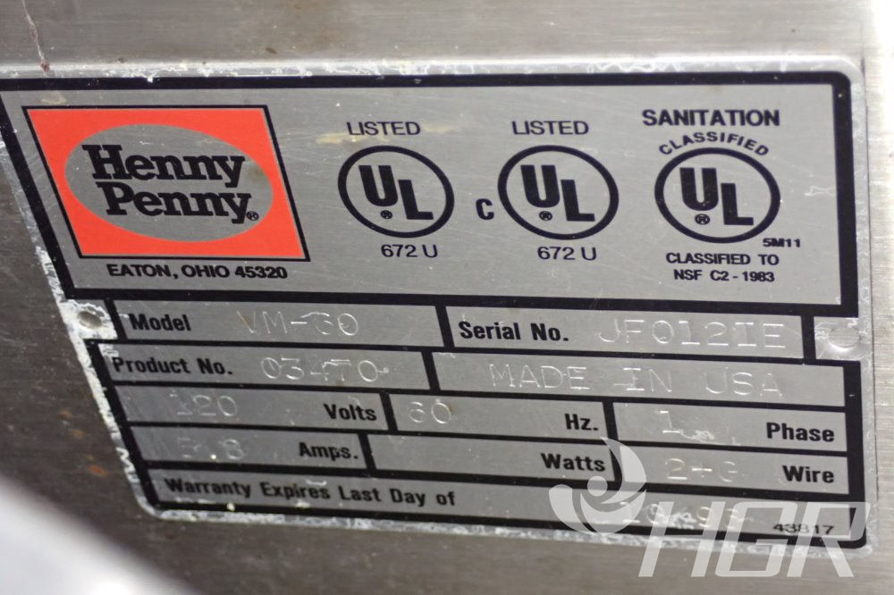 Used Henny Penny Vacuum Marinator