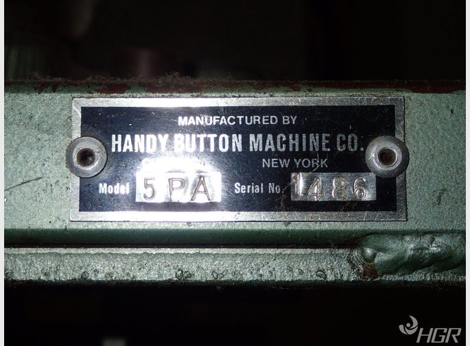 Handy Button Machine Co Pneumatic Eyelet Press