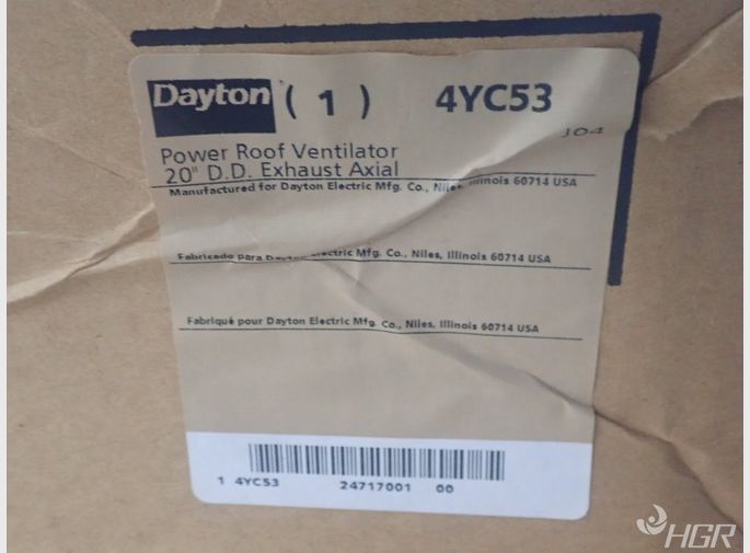 Dayton Ventilator Assembly