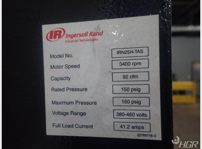Ingersoll Rand Ingersoll Rand Irn25htas Hv Air Compressor
