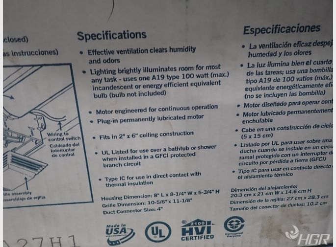 Broan Ventilation Fan With Light