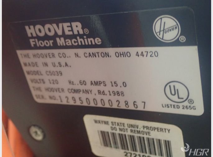 Used Hoover Floor Buffer HGR Industrial Surplus