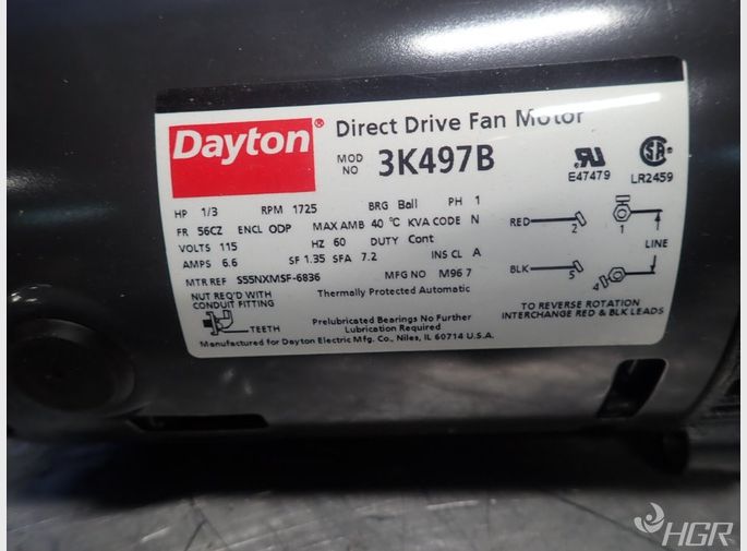 Dayton Direct Drive Fan Motor