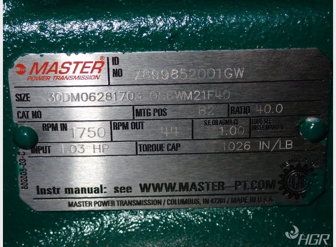 Master Gear Reducer