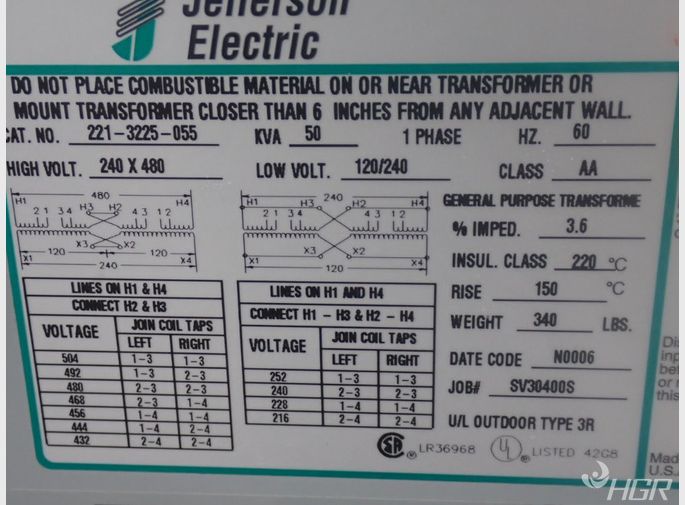 Jefferson Electric Transformer