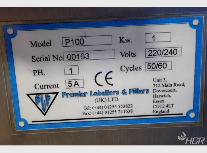 Premier Labellers  Fillers Premier Labellers  Fillers P100 Labeller