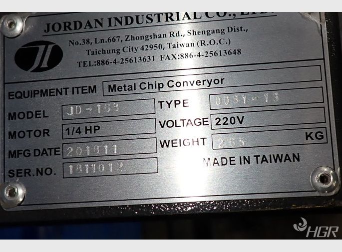 Jordan Industrial Jordan Jd168 Industrial Chip Conveyor