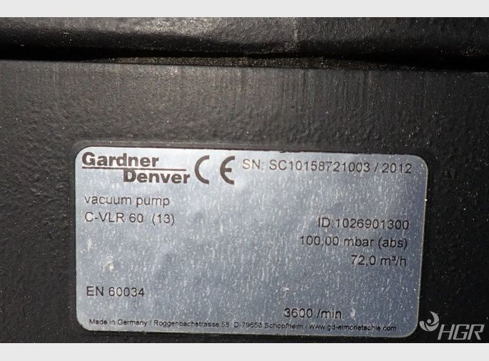 Weggardner Denver Weggardner Denver Cvlr 60 Vacuum Pump