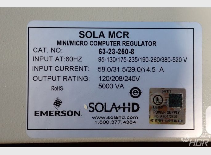 Emerson Microcomputer Regulator