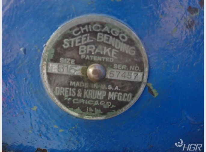 Chicago Steel Bending Brake