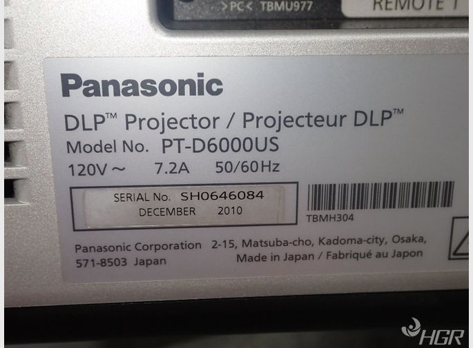 panasonic dlp projector pt d6000us