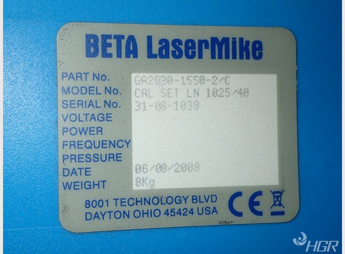 Beta  Lasermike Lasermike Calibration Set Ln 102540