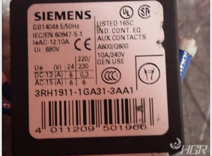 Siemens 2 Siemens Iecen 6094751 Auxiliary Contact 3rh19111ga313aa1