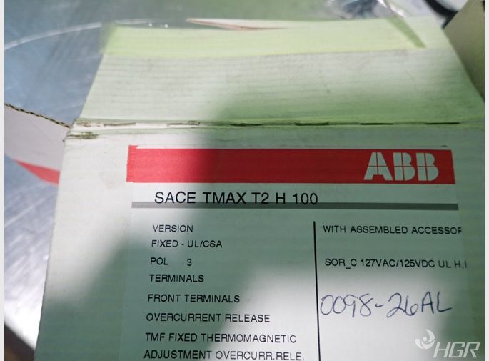 Abb Abb Sace Tmax T2 H 100 Circuit Breaker 100 Amp