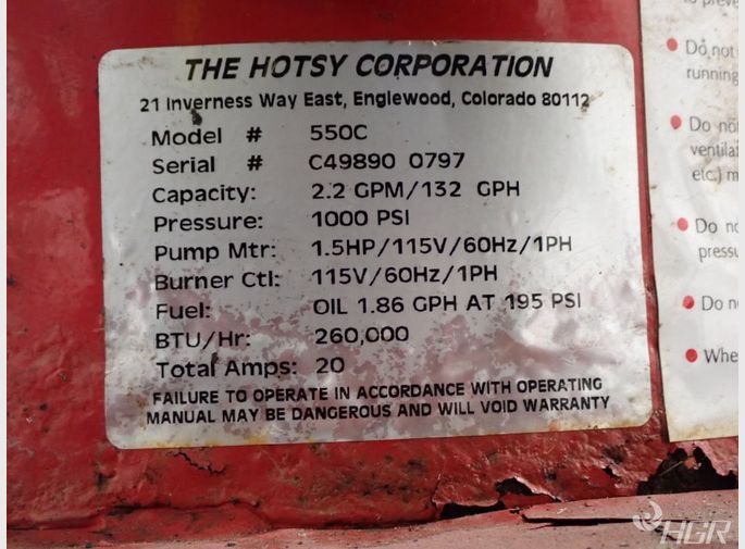 Hotsy Heated Pressure Washer