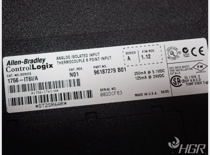 Allen Bradley Allen Bradley 1756it6ia Analog Isolated Input Thermocouple 6point Input Modul