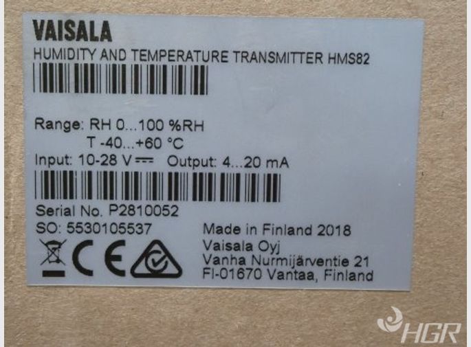 Vaisala Vaisala Hms82 Humidity And Temperature Transmitter