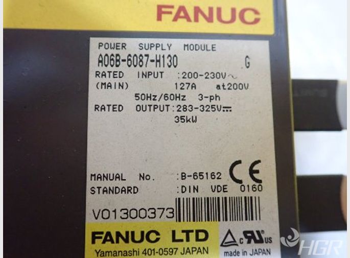  Fanuc A06b6087h130 Power Supply Module Output283325v 35kw