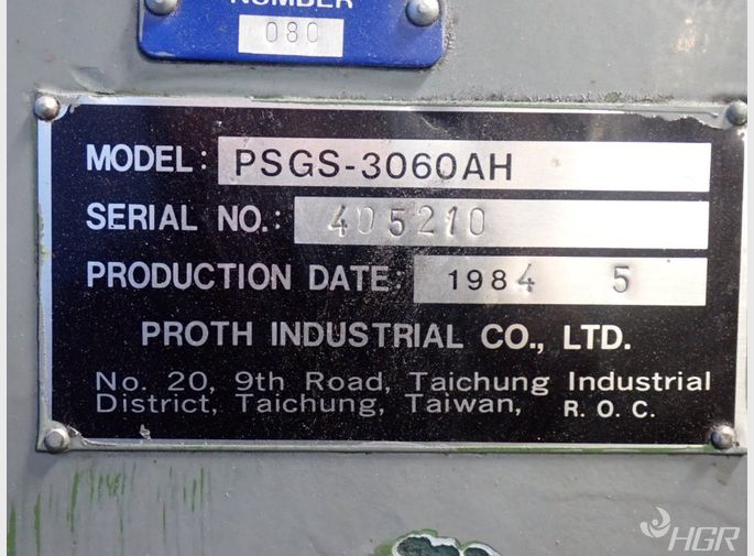 Proth Proth Psgs3060ah Surface Grinder
