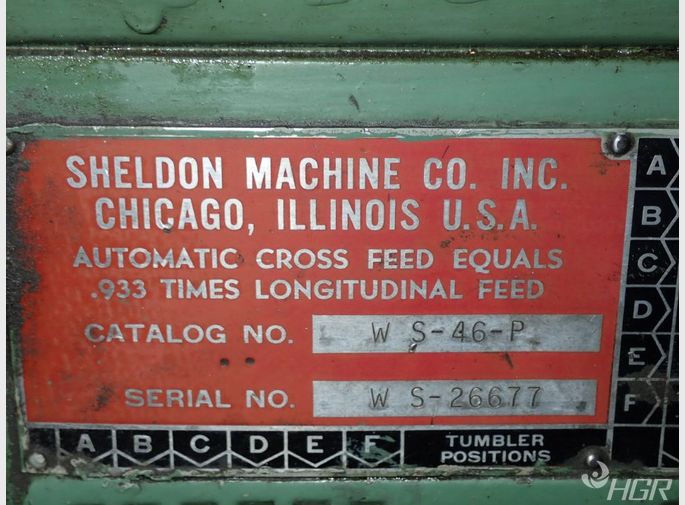 Sheldon Sheldon Ws46p Lathe