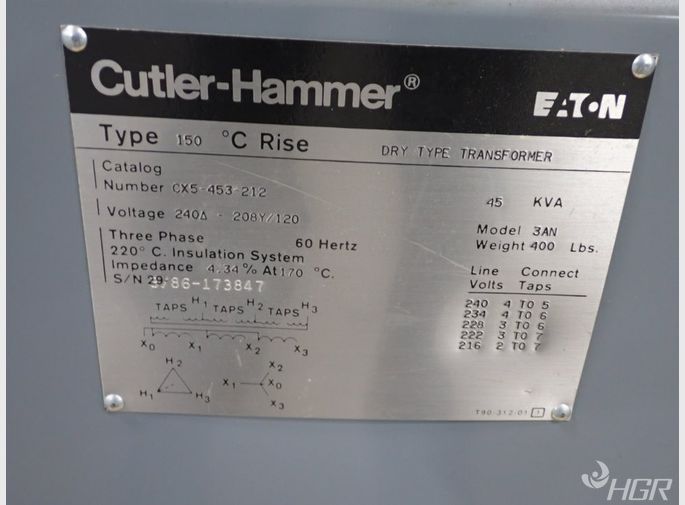 Cutler Hammer Dry Type Transformer