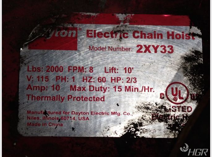 Dayton Electric Chain Hoist