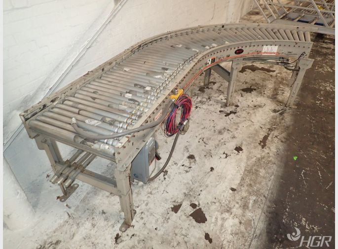 Hk Systems Angled Power Roller Conveyor
