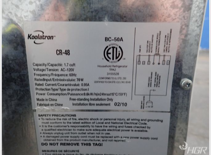 Koolatron Refrigerator
