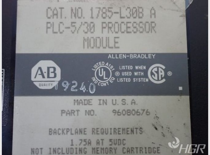  Allen Bradley 1785l30b A Plc 530 Processor Module