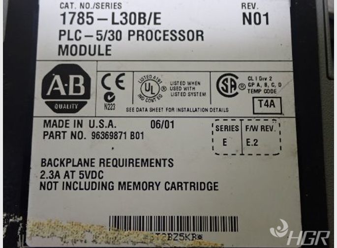  Allen Bradley 1785l30be Plc 530 Processor Module