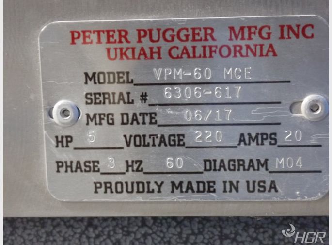 Used Peter Pugger Mfg. Inc. Pug Mill HGR Industrial Surplus
