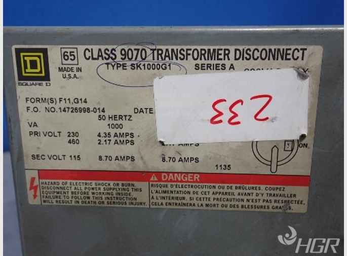 Square D Transformer Disconnect