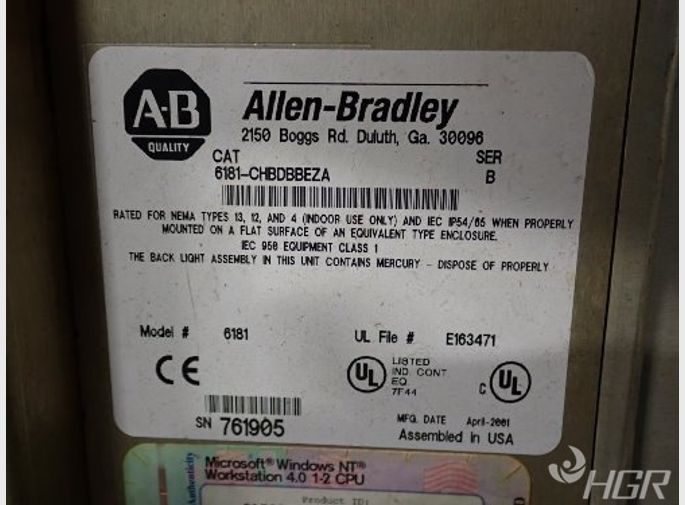 Allen Bradley Touchscreen Control