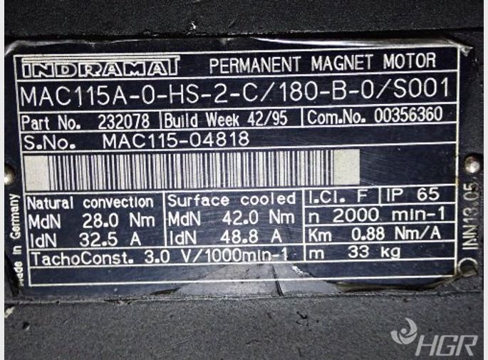 Indramat Servo Motor