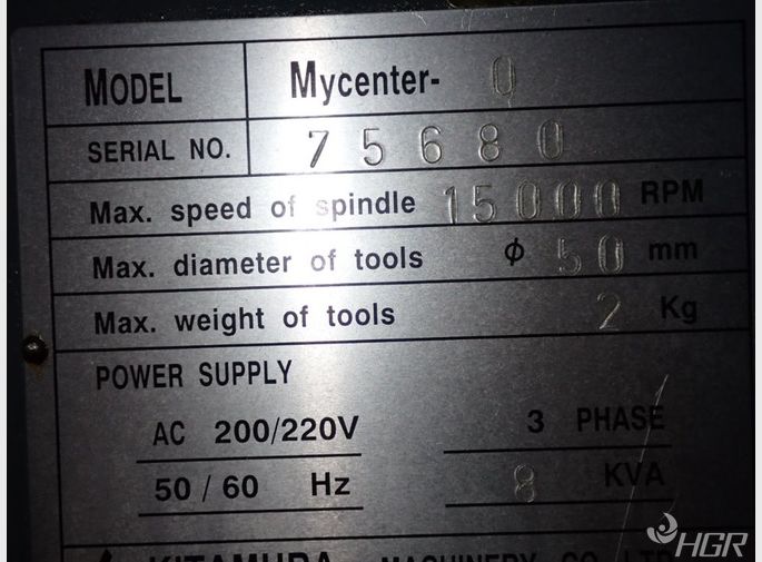 Used Kitamura Kitamura Mycenter-0 CNC VMC | HGR*24 Used Kitamura Kitamura Mycenter-0 CNC VMC | HGR*24