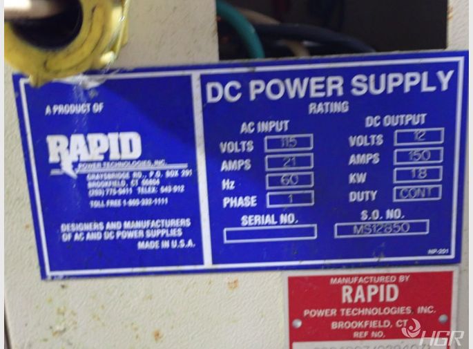 Rapid Power Technologies Inc Dc Power Supplyrectifier