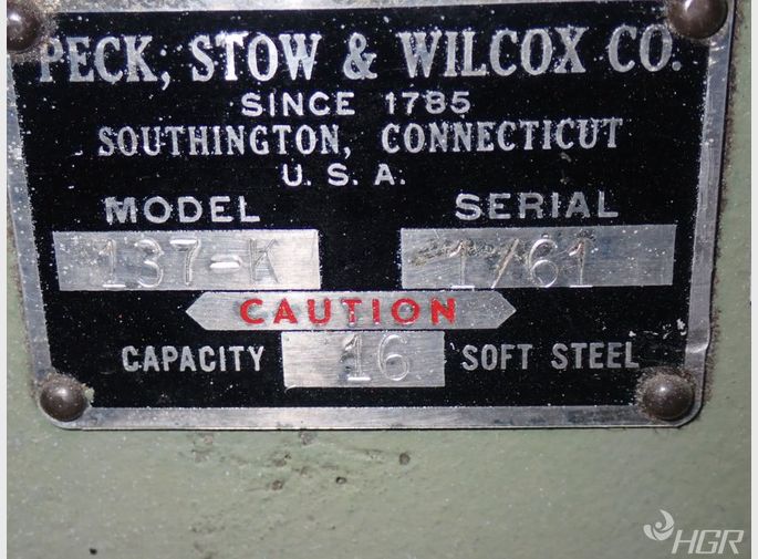 Peck Stow  Wilcox Shear