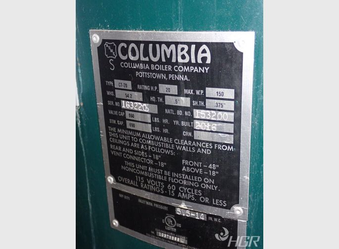 Columbia Columbia Ct20 Boiler System