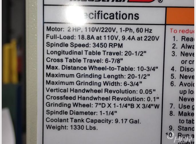 Grizzly Grizzly 304g3104 Surface Grinder