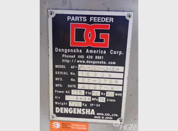 Used Dengensha America Vibratory Feeder HGR Industrial Surplus