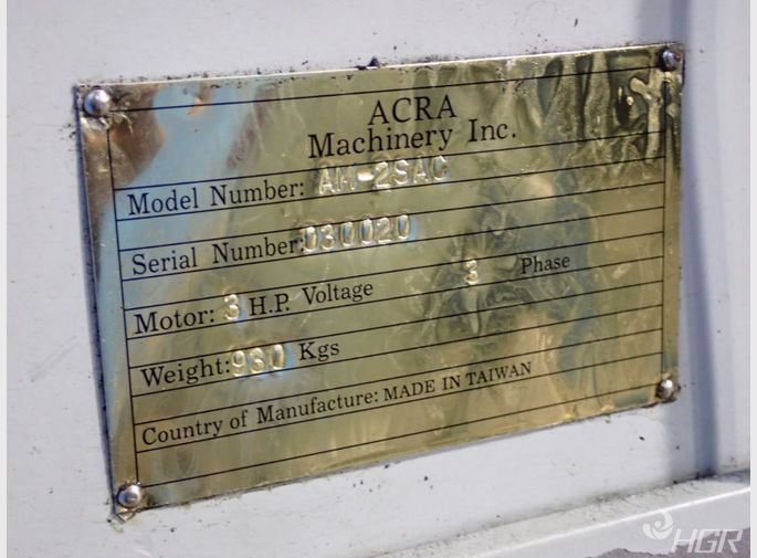 Acra Cnc Vertical Mill