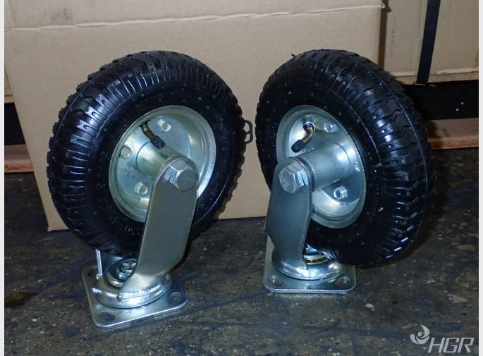  8 Pneumatic Swivel Caster Set