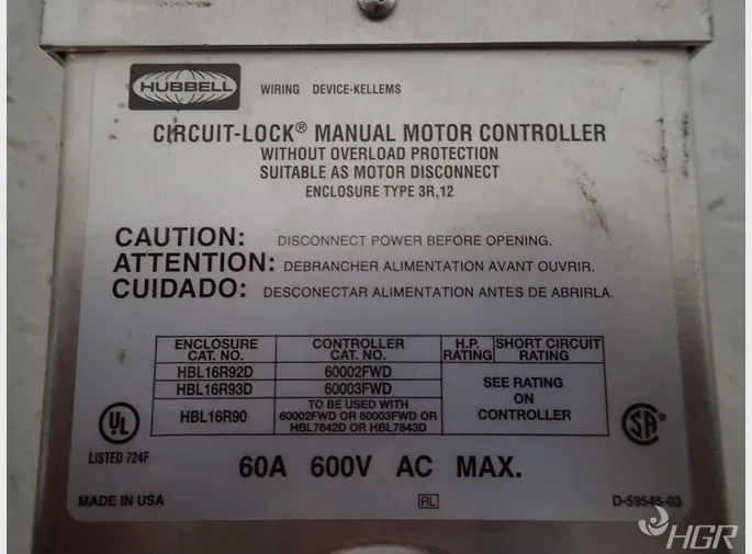 Hubbell Motor Controller