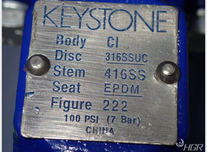 Keystone Butterfly Valve W Actuator