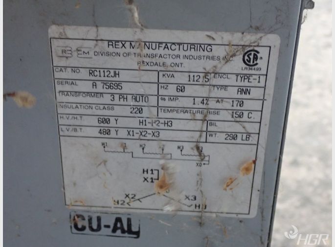 Rex Mfg Transformer