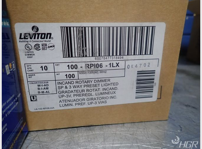Leviton Rotary Dimmer Withlocator Light
