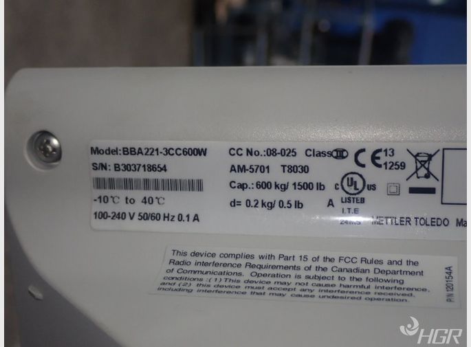 Mettler Toledo Scale W Digital Read Out