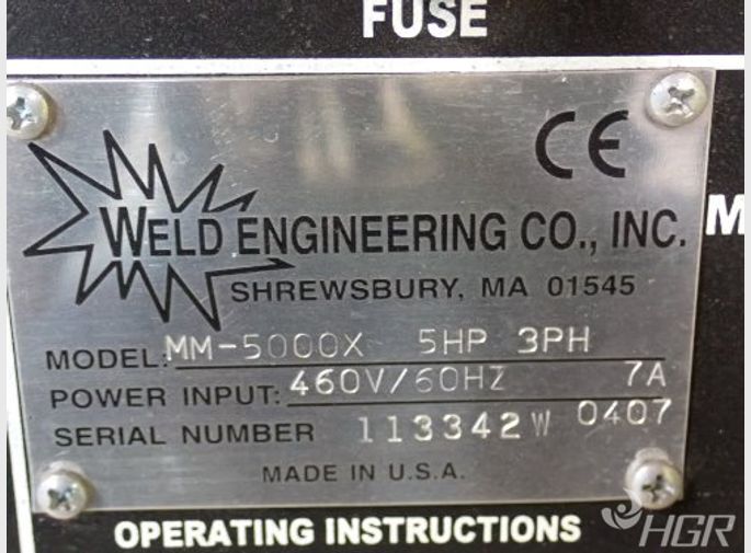 Weld Engineering Weld Engineering Mm5000x Extreme Vacuum System