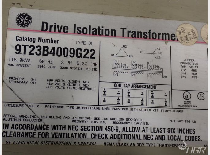 General Electric Transformer